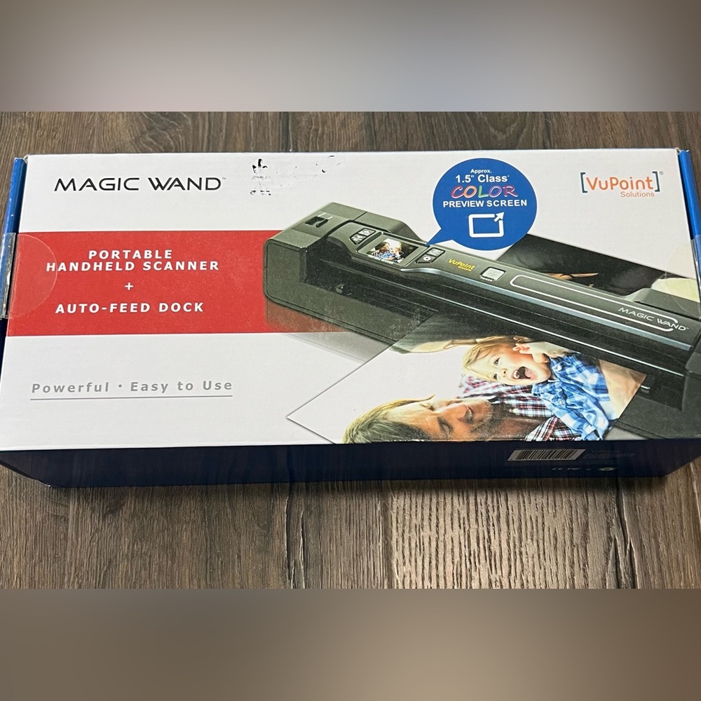 NEW! VuPoint Magic Wand portable handheld scanner and auto feed dock